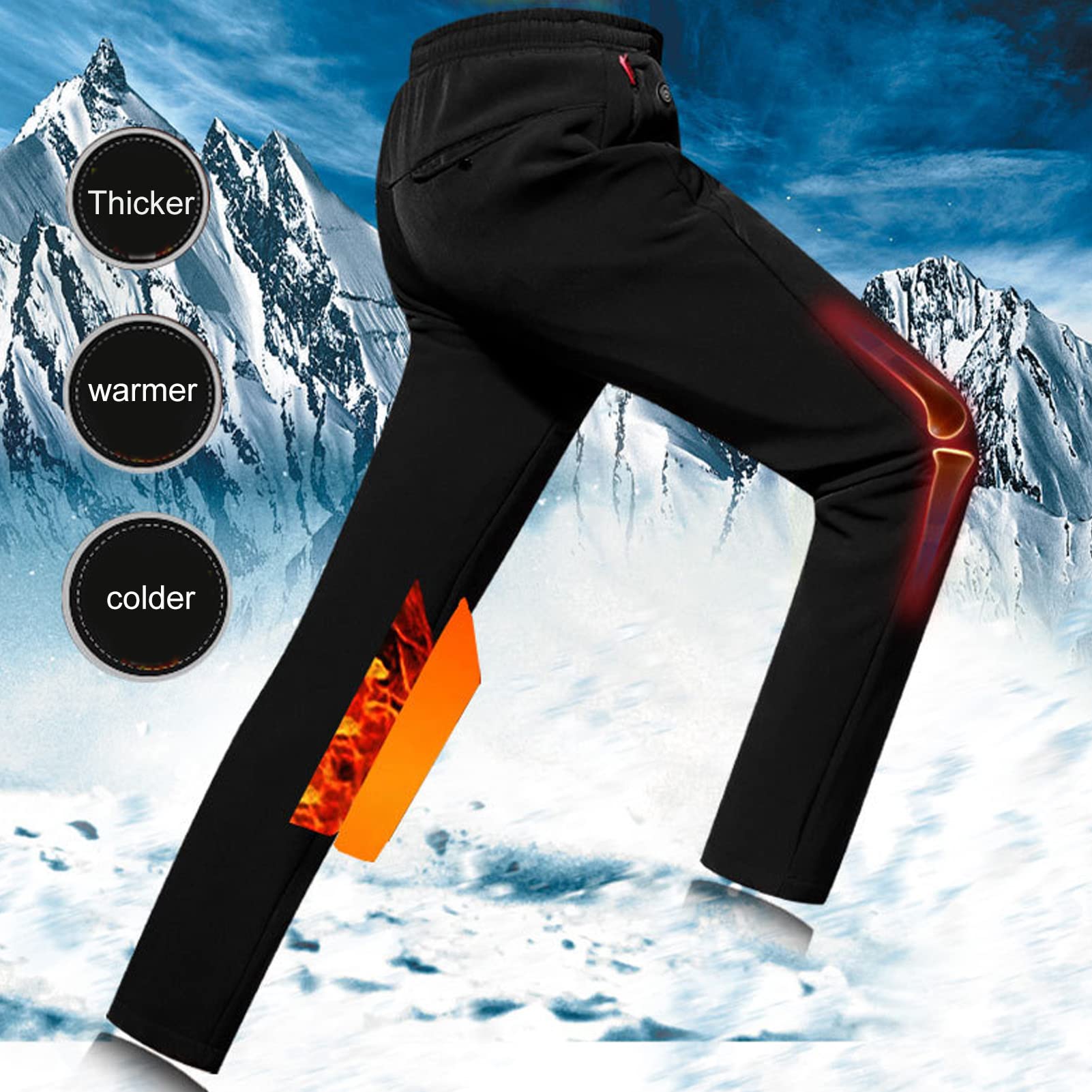 Topyond Pantalon Chauffant pour Hommes Et Femmes, Pantalon Chauffant électrique, Pantalon Thermique Décontracté Rembourré Et Ample pour l'hiver, l'escalade en Plein Air, Le Ski pour Garder