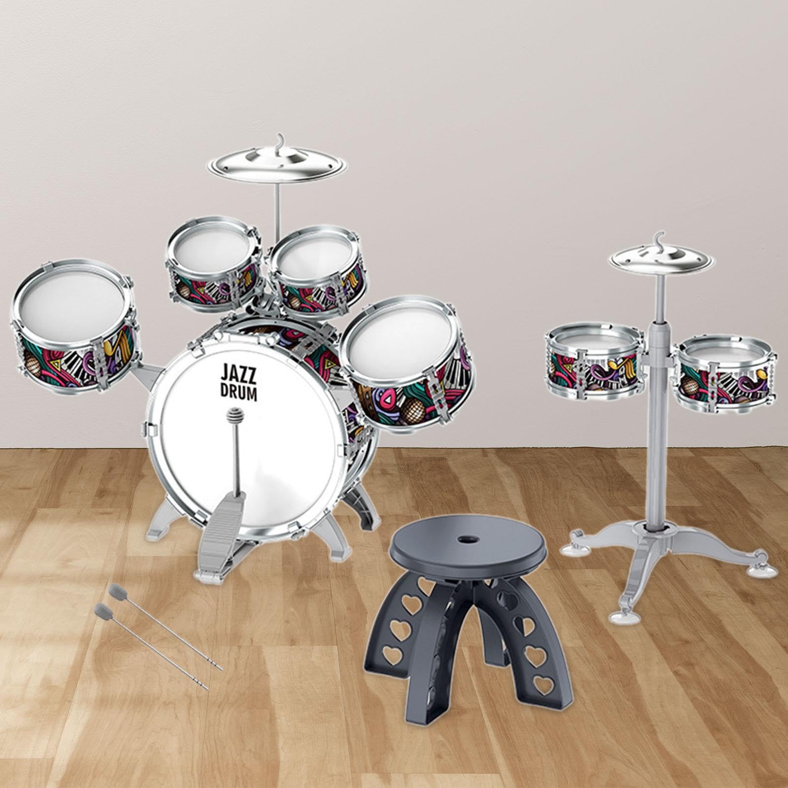 Giocattolo musicale educativo per bambini, batteria che ispira i giovani musicisti alla passione per la musica a percussione, batteria jazz per
