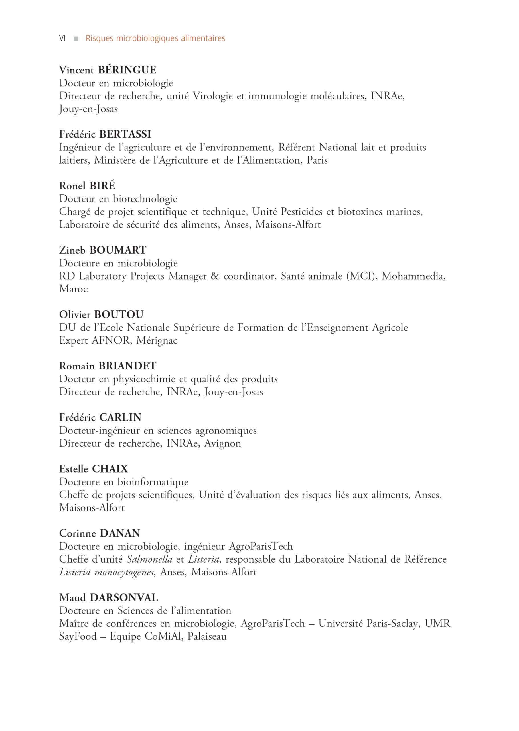 Risques microbiologiques alimentaires (2e édition)