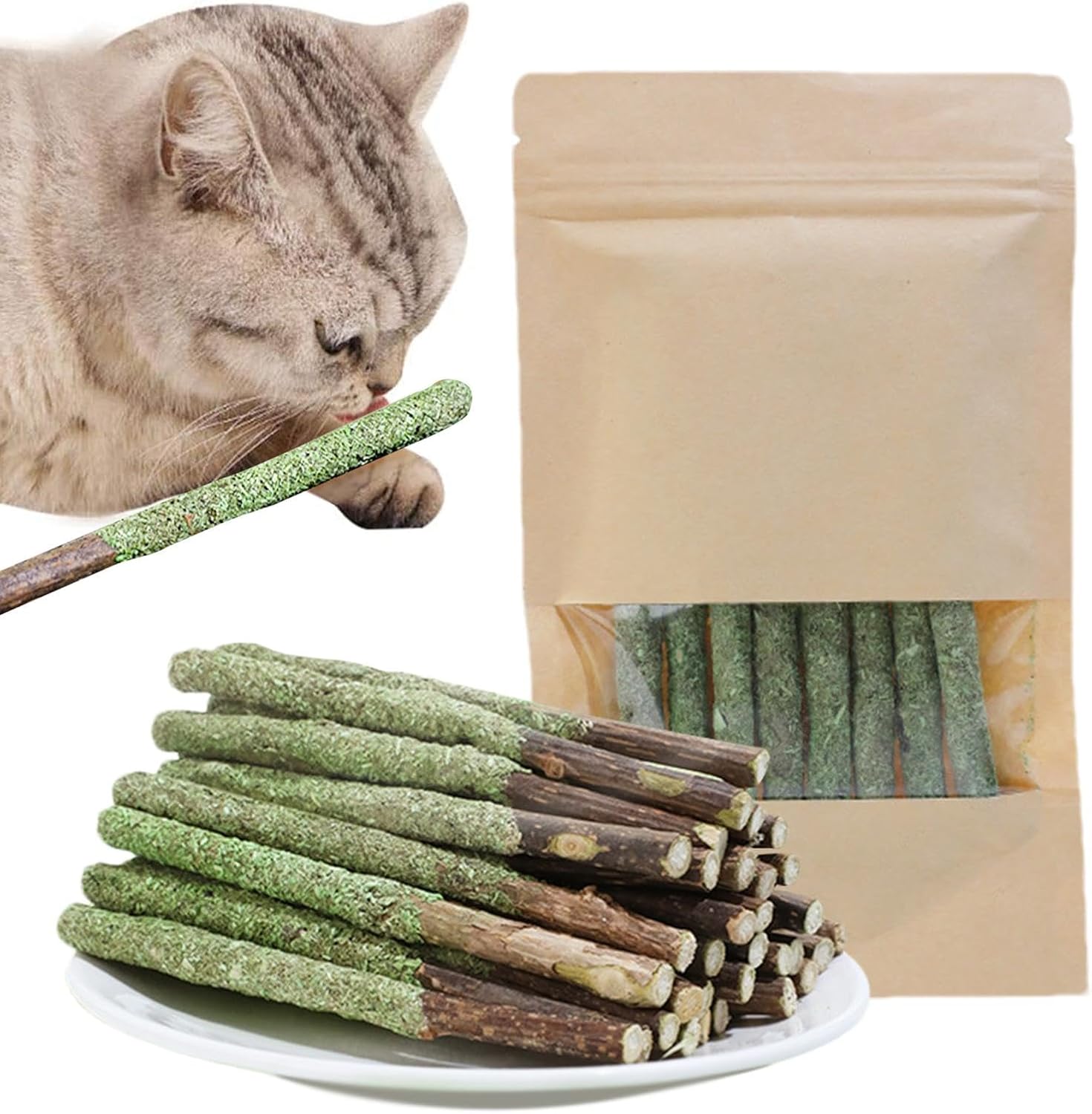 Cat Grass Teething Stick – Silvervine Cat Chew Toy, Catnip Dentals Stick | Organic Cat Molar Chew Stick Teeth Cleaning Stick, Natural Stress Teething Reliefs Catnip Toy For Indoor Cats Kitten Cat Grass Teething Stick – Silvervine Cat Chew Toy, Catnip Dentals Stick | Organic Cat Molar Chew Stick Teeth Cleaning Stick, Natural Stress Teething Reliefs Catnip Toy For Indoor Cats Kitten