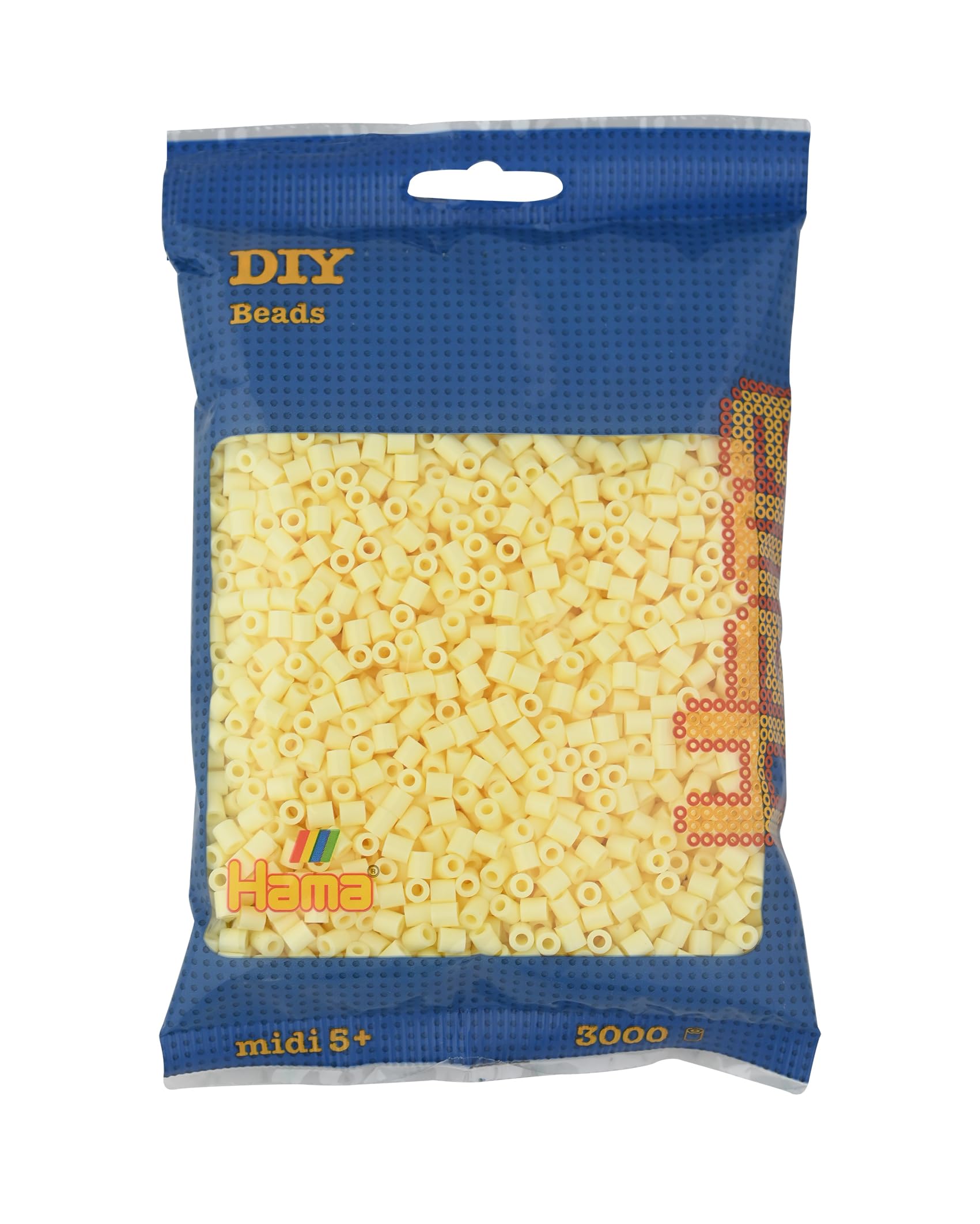 Hama Beads Bag | Approx. 3000 Midi Fuse Beads | Mosaic Decoration Arts & Craft for Creative Children Ages 5+ | Cream — image 1