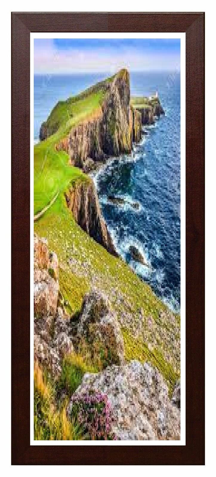 Dark Oak Panoramic Photo Frame Modern Picture Poster Frames Real Wood Bespoke Sizes Acrylic Glass 900mm x 400mm