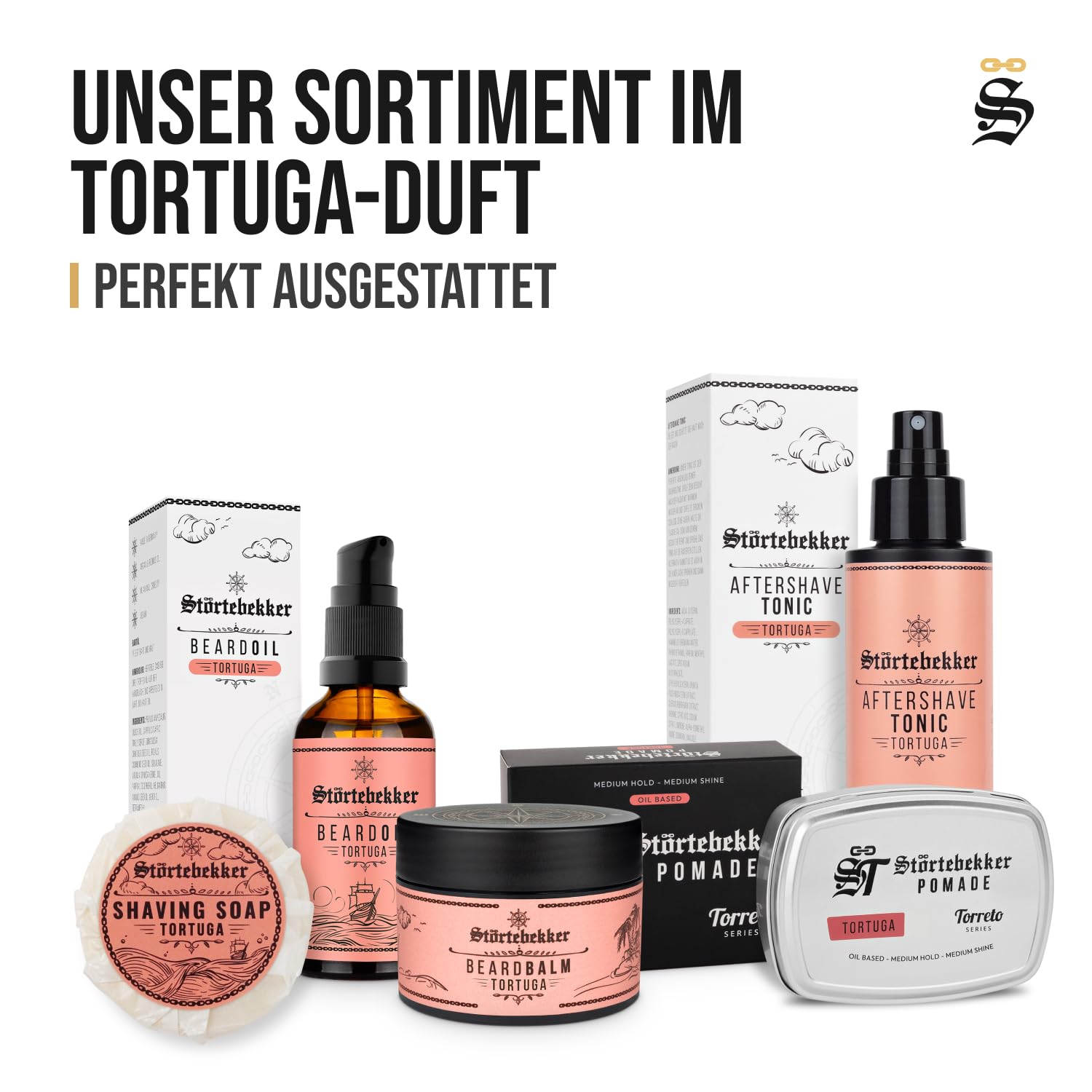 Störtebekker® Premium Shampoo Bar Tortuga (6x) - Festes Shampoo Herren & Damen - 3in1 Duschseife Männer für Haare, Kopfhaut & Bart - Feuchtigkeitsshampoo - vegan, handgefertigt - 6x100g
