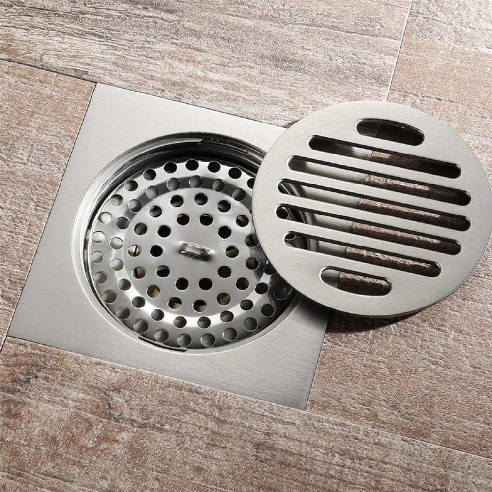Desagüe de Piso, desagüe de Ducha, desagüe de Lavabo, bañera, desagüe Cuadrado de Plata cepillada, desagüe de Ducha