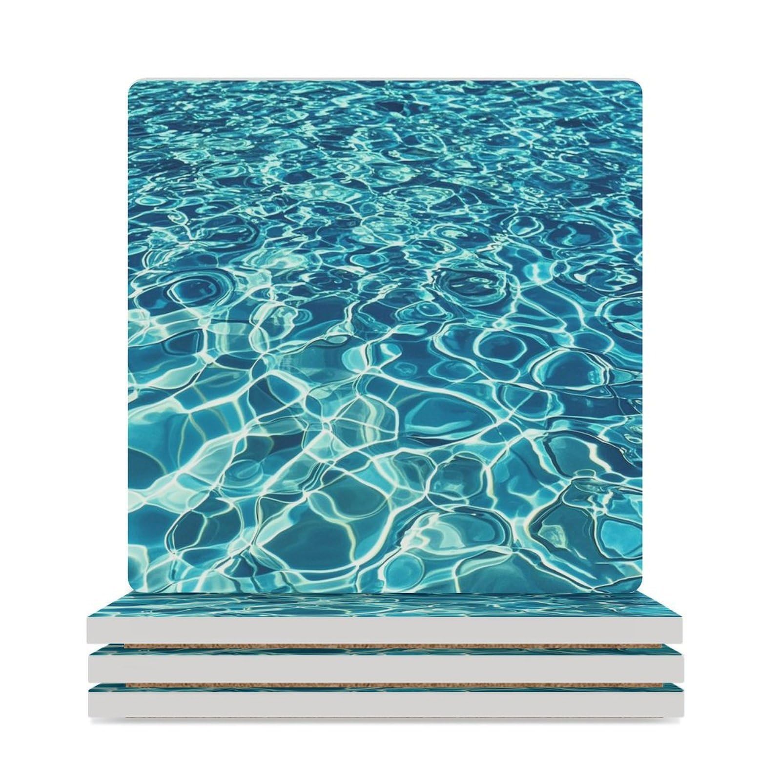 Dessous de verre résistant à la chaleur en céramique bleu