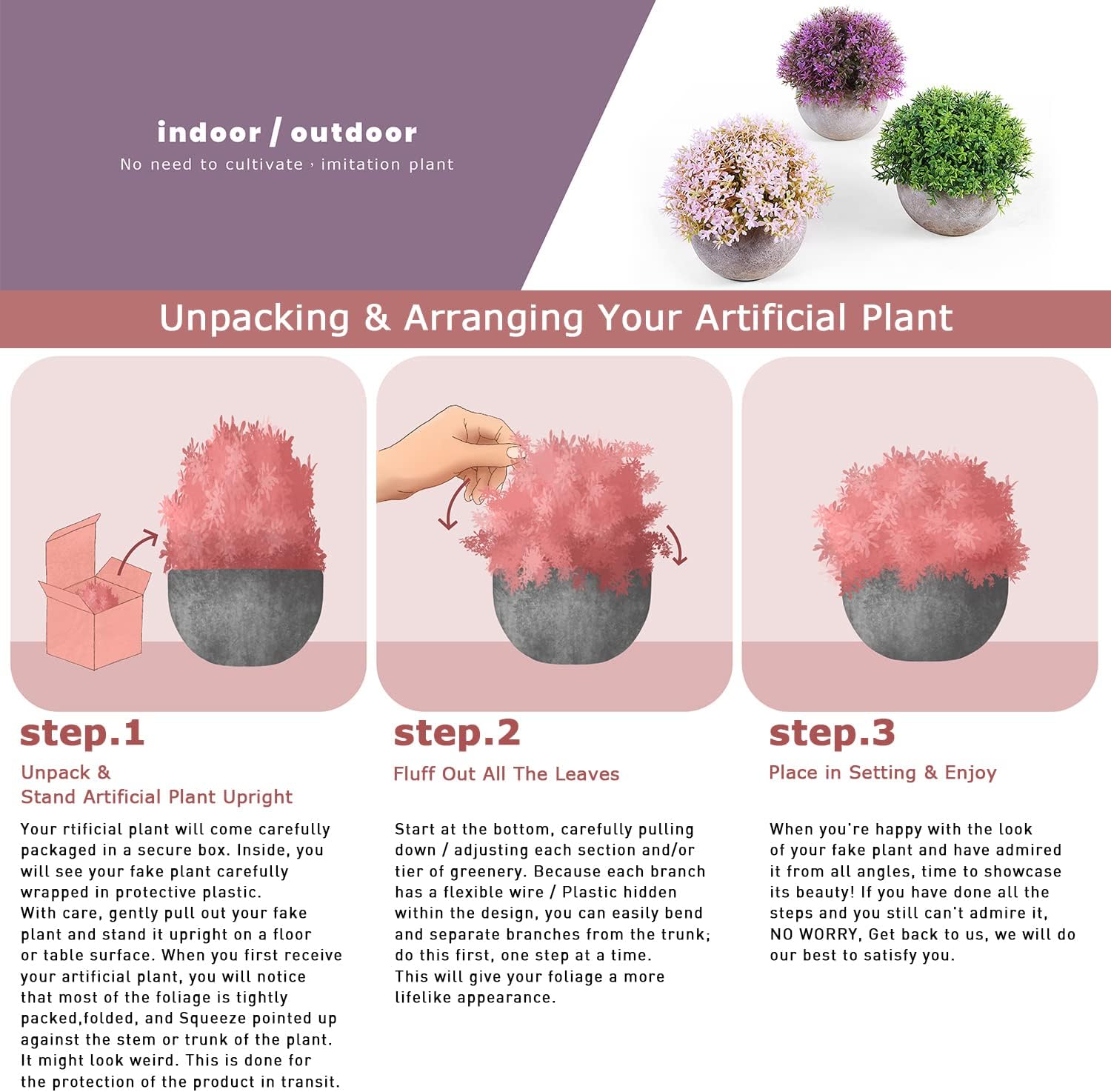 Artificial Boston Fern Plants Bushes Faux Plants Shrubs Greenery for House, Office, Garden, Inddor and Outdoor Decor (Standard) - Image 6