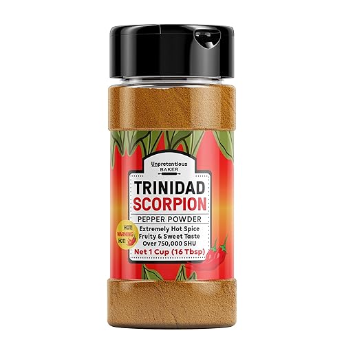 Unpretentious Pimienta en polvo Trinidad Scorpion (1 taza) Pimienta Chile molida extremadamente caliente y pura