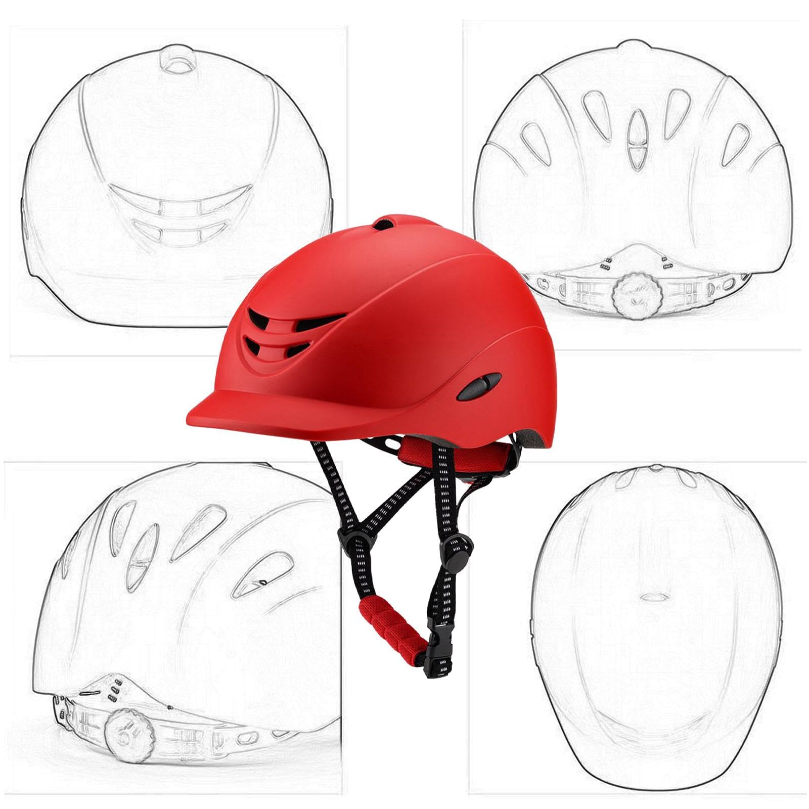 Casque D'équitation Léger, Réglable et Respirant, Idéal pour Les Cours D'équitation et Les Randonnées.