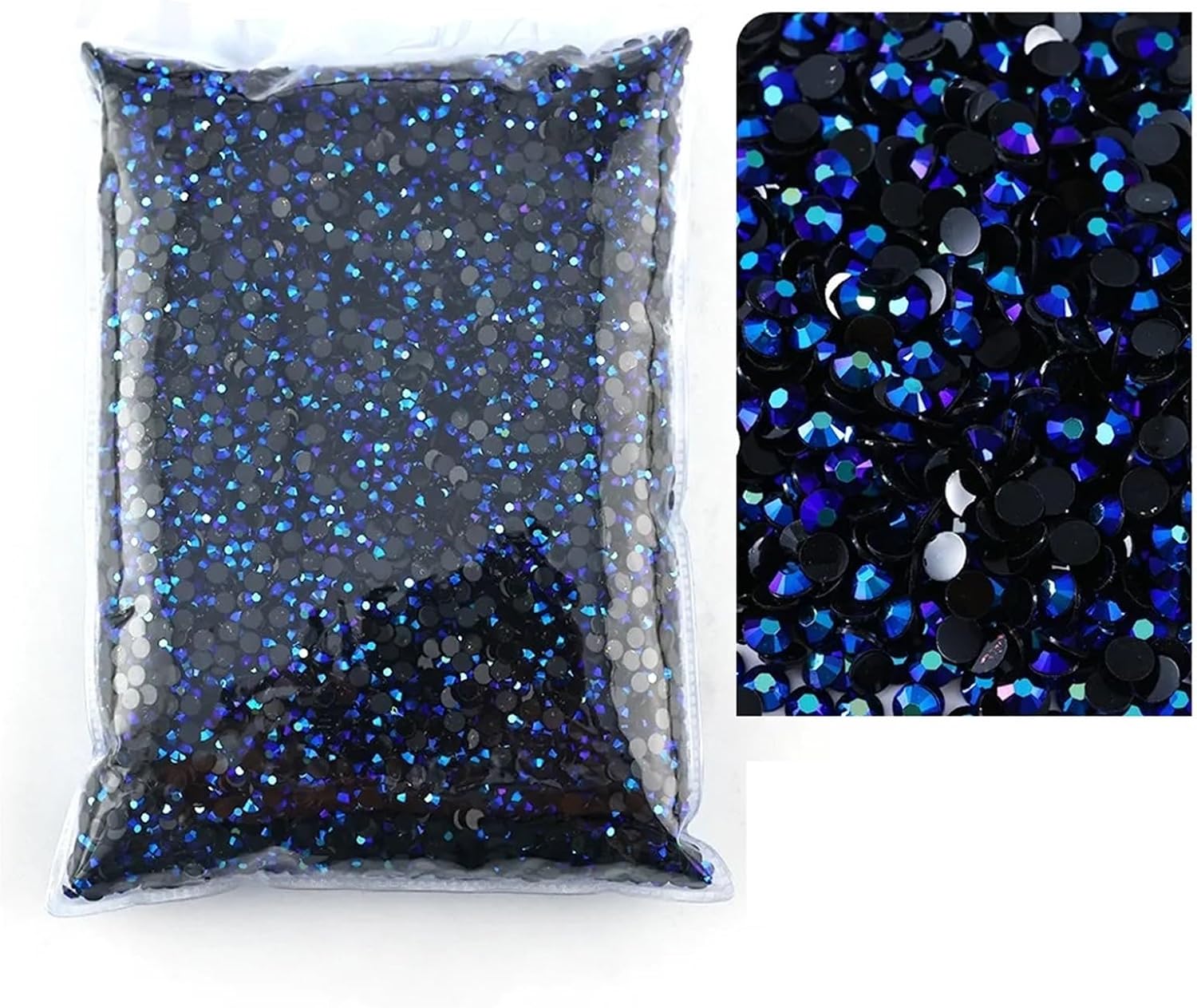 Rhinestones for Bedazzling Violet Blue AB Resin Jelly Color Faceted Flatback Cabochons 2-6mm for Nail Art