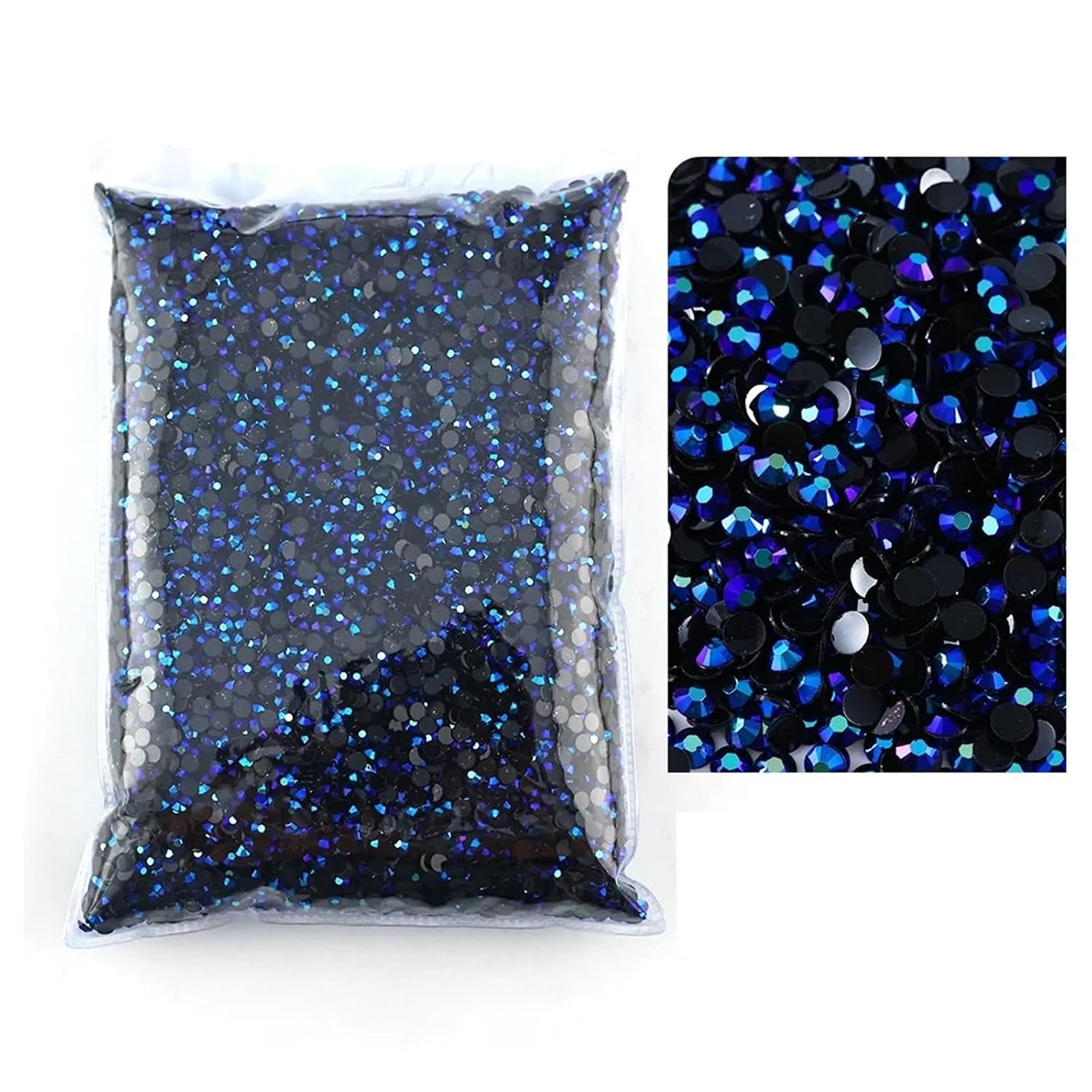 Resin Jelly Rhinestones Set Violet Blue AB Wholesale Bulk Resin Jelly Color Ab Transparent 2mm,3mm,4mm,5mm,6mm Facets Flatback Nail Art Garment Decoration(4mm- 20000pcs)