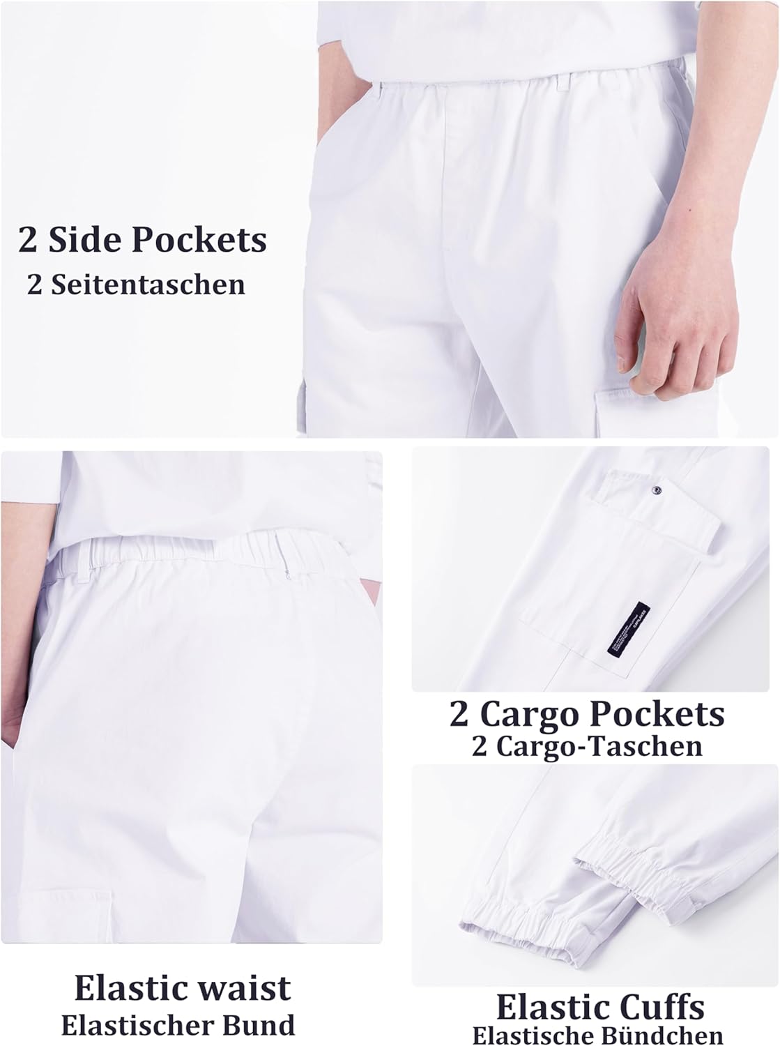 CAMLAKEE Boys Cargo Pants Stretch Elastic Waist School Kids Twill Joggers - Image 6