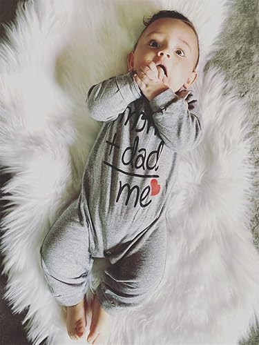 Miniatura 3 de Derouetkia Mameluco divertido con letras para bebés niños y niñas