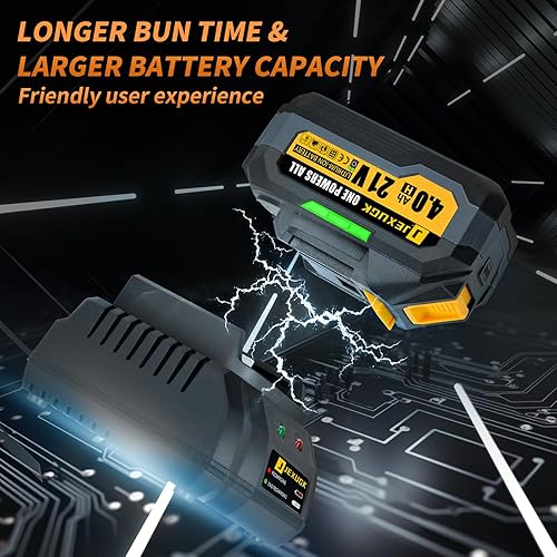 Miniatura 5 de Llave de impacto de 1500 Nm, pistola de impacto inalámbrica de 12 pulgada 1107 pies-libras con 2 baterías de 4.0 Ah, destornillador de impacto de