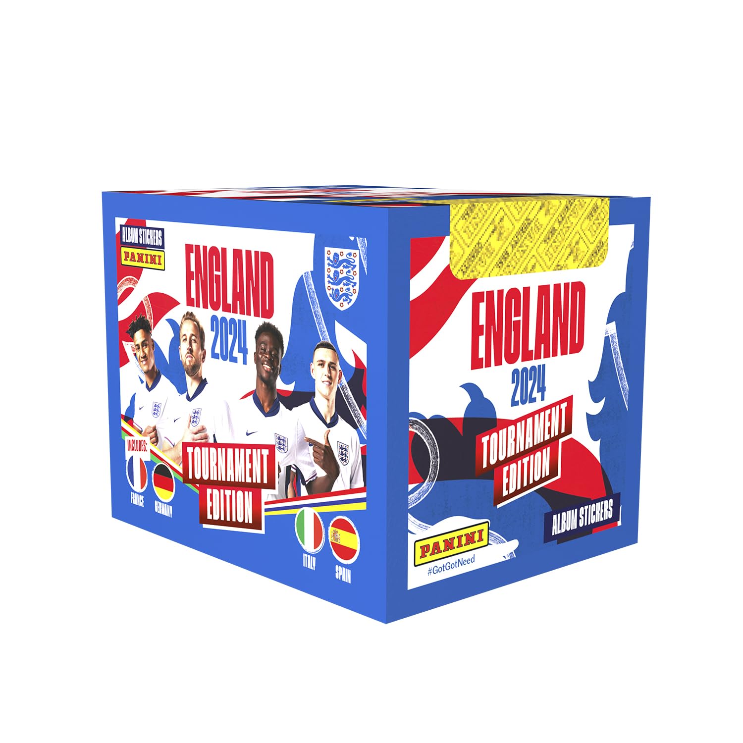 Autocollants Angleterre tournoi 2024 lot de 50 paquets officiels pour collectionneur