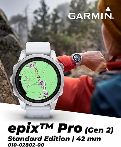 Miniatura 4 de Garmin Epix Pro Gen 2 Zafiro reloj inteligente de titanio de 1.850 in  AMOLED Hasta 16 días de duración de la batería, reloj GPS multideportivo y