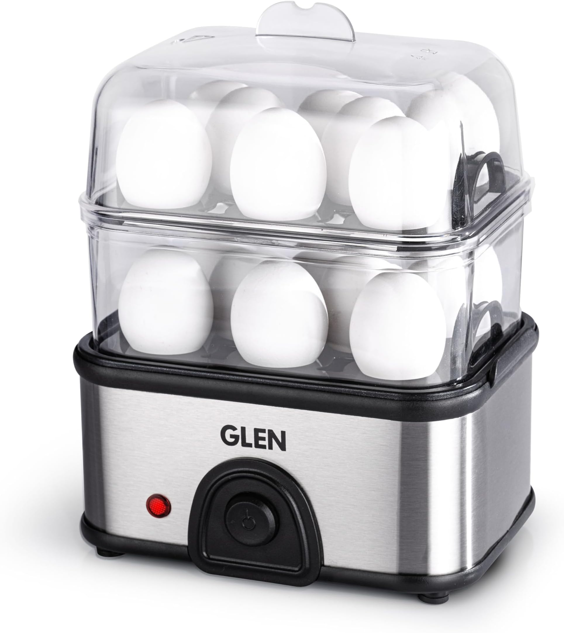 - Electric Egg Boiler Machine, Boil 16 Eggs & Steam Vegetable, 350W, Auto Cut-off, Multicooker with 2 Steamer Rack, Non Stick Cooking Plate for Instant Noodles, Scrambled Eggs (SA3036EBSPLUS)