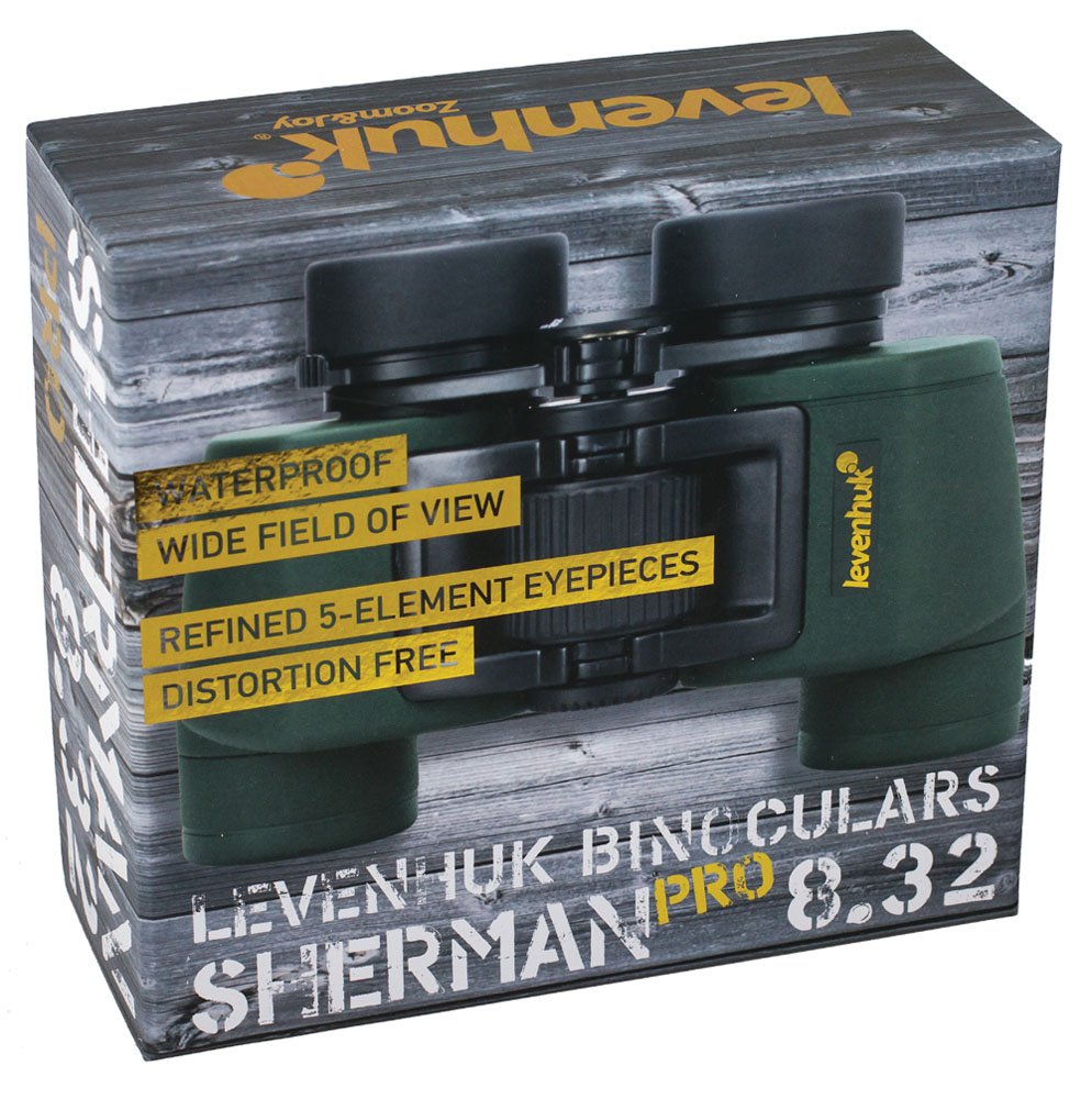 Levenhuk Sherman Pro 8x32 Prismáticos Gran Angular Impermeables