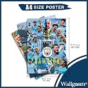 Wallgasm Manchester City Set of 6 Posters, 8x12 Inch (A4 Size) 300 GSM | Football | The Citizens | Sports Wall Art for Bedroom, Living Room gallery image