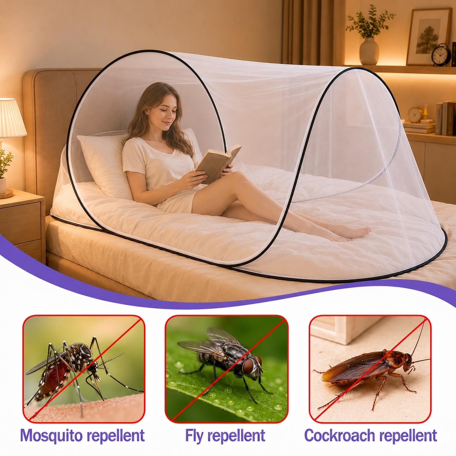 Zanzariera pop-up per letto singolo, 200 x 80 x 56 cm, pieghevole, zanzariera da viaggio, zanzariera portatile, zanzariera per campeggio, interni ed esterni