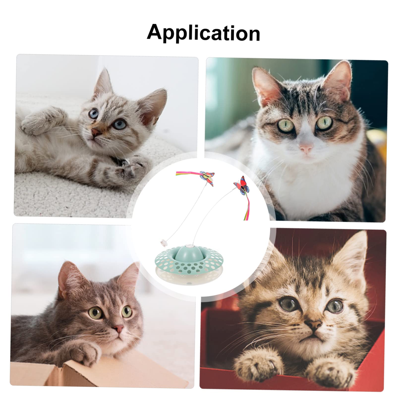 TOYANDONA Juguete Giratorio Eléctrico para Gatos Simulación De Juguete para Gatos Interactivo para Mascotas Suministros para Casa