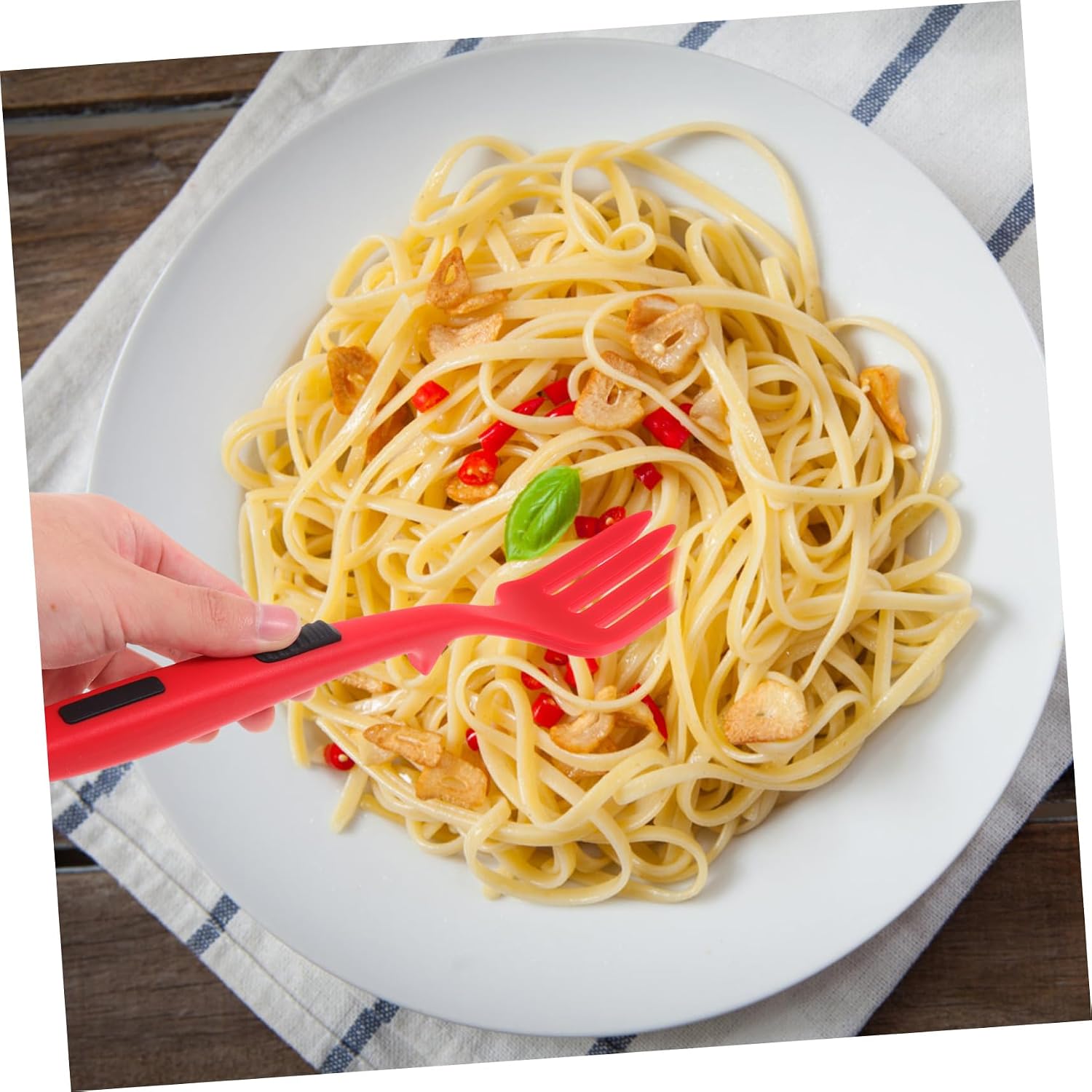 Silicone Cooking Food Fork for Pasta Spaghetti Serving
