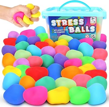 32 Pack Squishy Fidget Toys for Kids Adults, 2.1" Slow Rise Stress Ball
