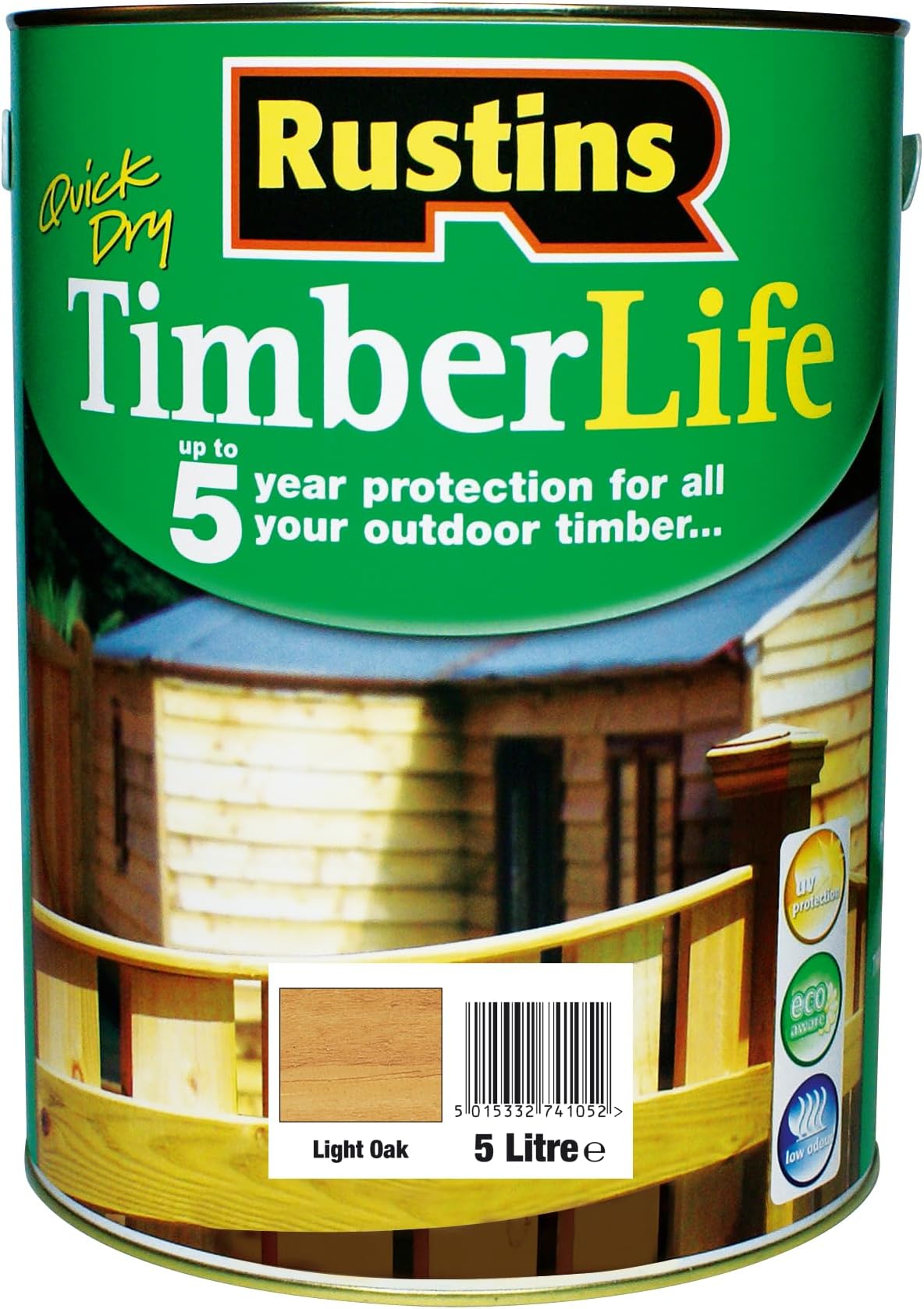 Rustins TLLO5000 Timberlife Light Oak Brown, 5l