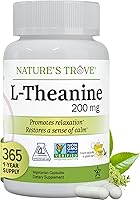 Vista 9 de Cápsulas vegetarianas de L-teanina, 0,007 onzas, de Nature's Trove, 120