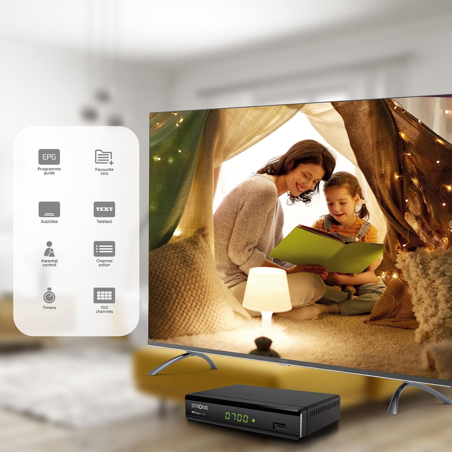 Strong SRT 8119 features including EPG and favorite lists