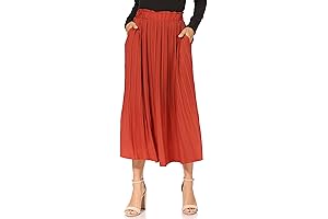 Flowy Pleated Midi Skirt: Comfort and Style for Every Curve