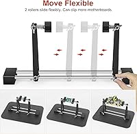 Vista 4 de Helping Hands - Estación de soldadura, 12 x 7.8 pulgadas, base extra grande y resistente, 5 soportes de soldadura para lupa LED, soporte para placas