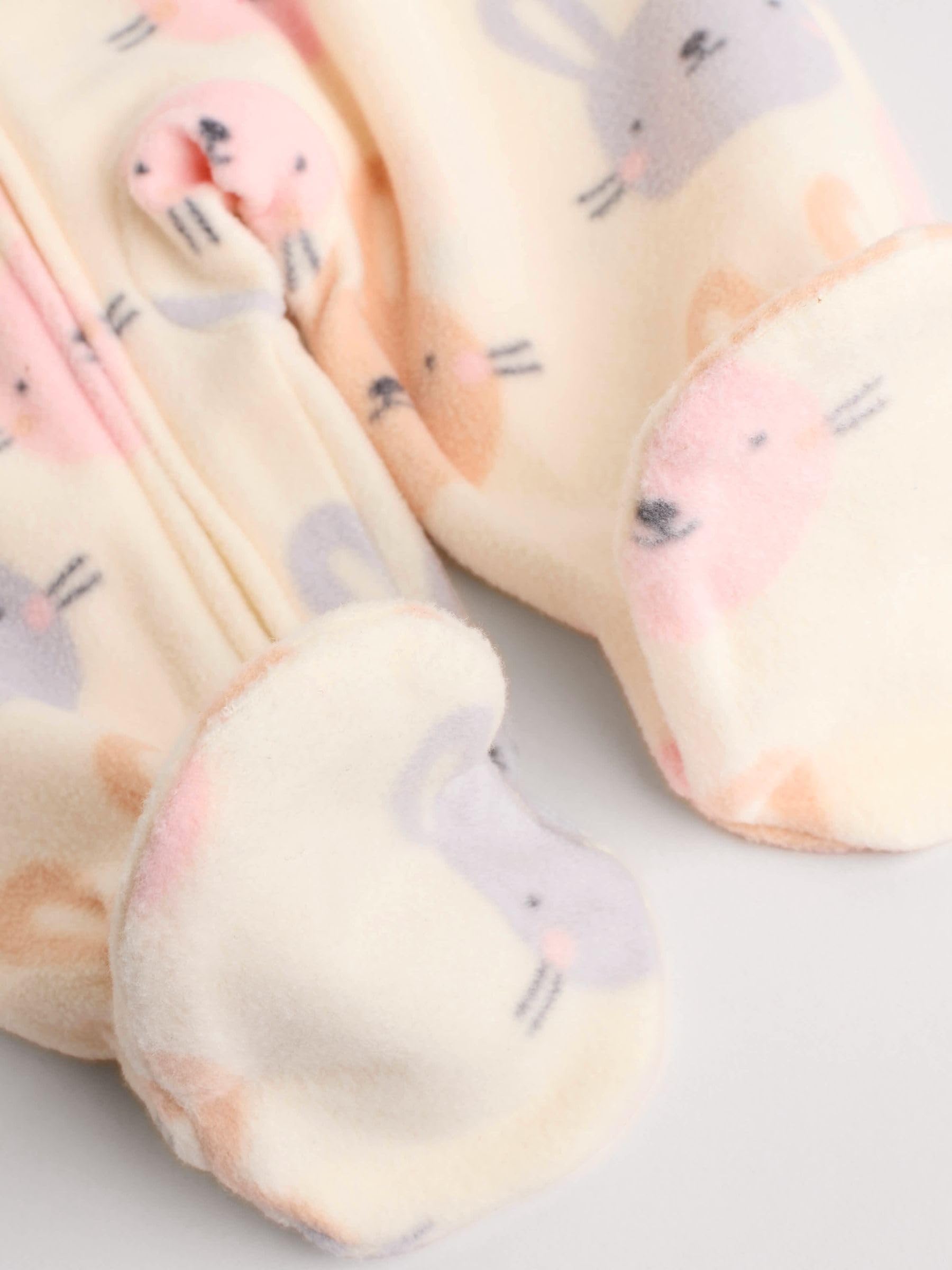 NEXT Bébé Fille Grenouillère à Zip Double Curseur en Micro Polaire bébé, Lot de 2