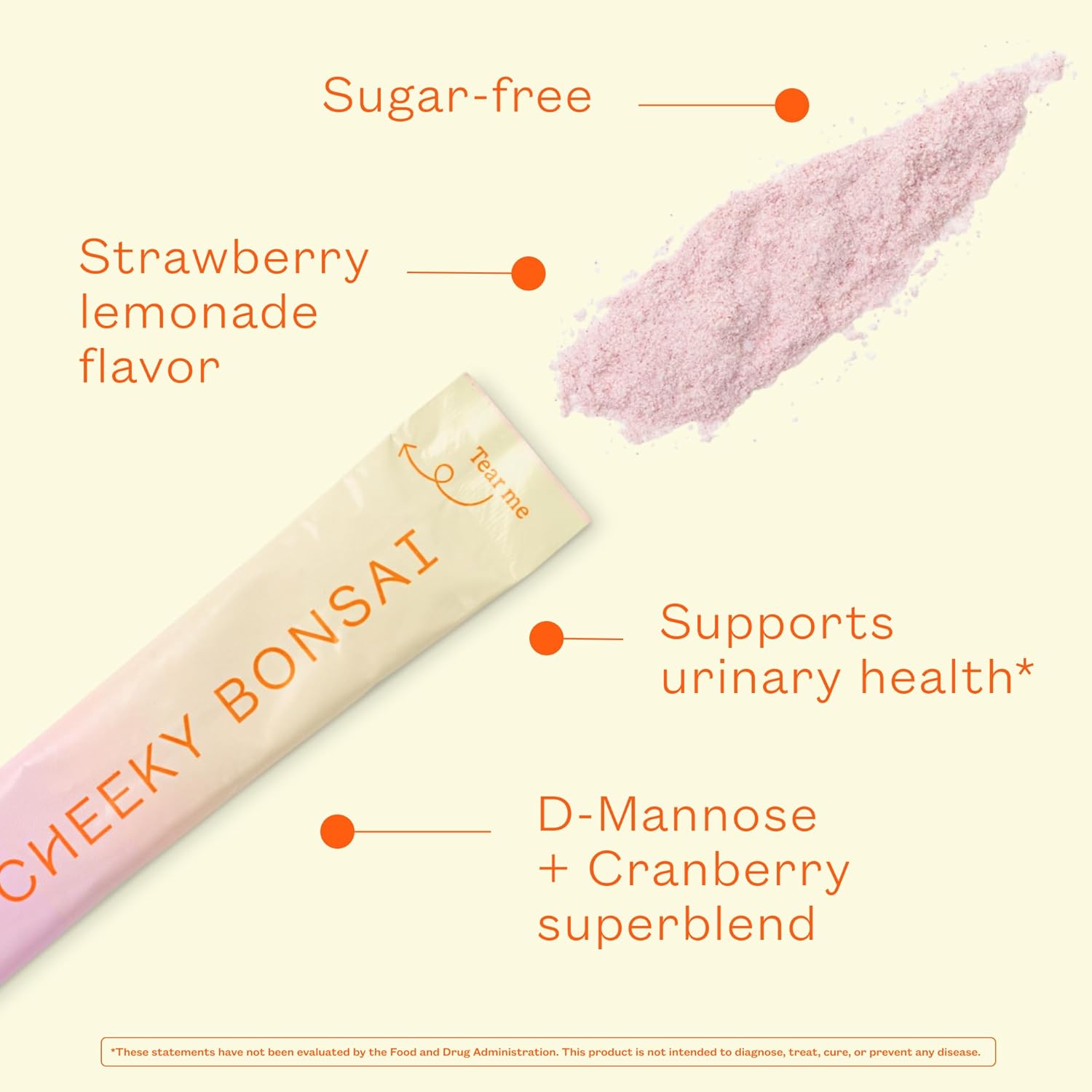 Cheeky Bonsai, Urinary Health Hydration Packets, Flush & Protect the Urinary Tract with D-Mannose, Cranberry & Electrolytes, Hibiscus Lemonade Flavor (10 Packets) No Added Sugar, Vegan and Gluten-Free - Image 7