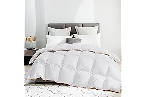 Luxurious Goose Down Comforter Queen Size, Ultra-Soft 750 Fill Power