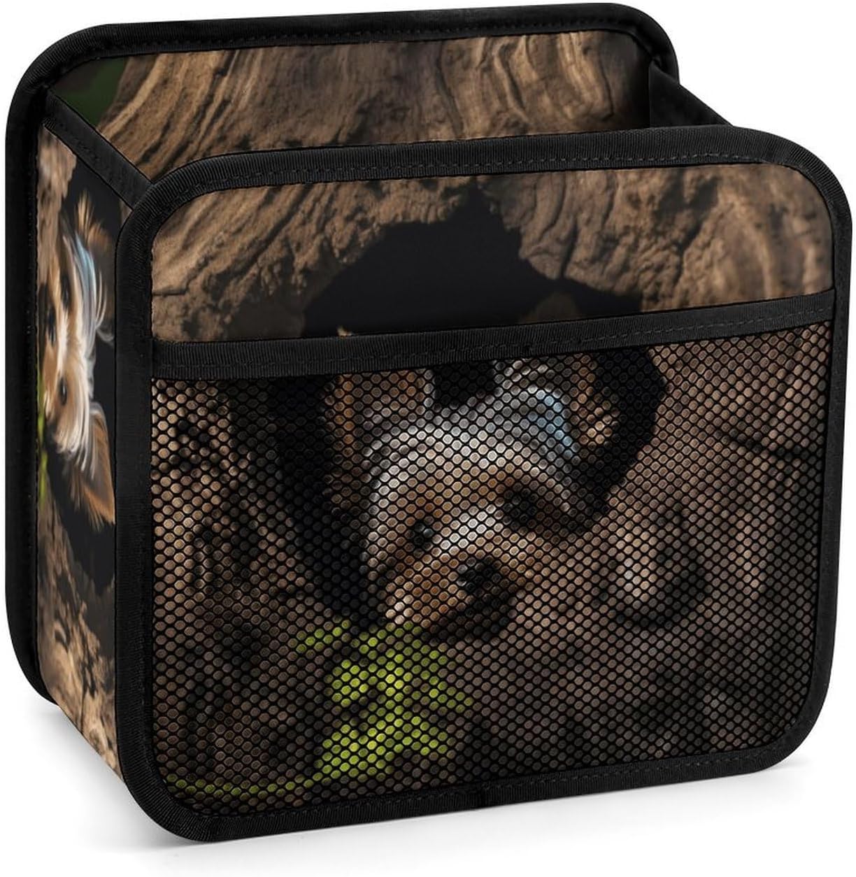 A Little Yorkshire Terrier Car Seat Organizer - PU Leather Car Backseat Organizer with Storage Pockets, Adjustable Straps, Universal Vehicle Back Seat Hanging Storage Box, Travel Accessories