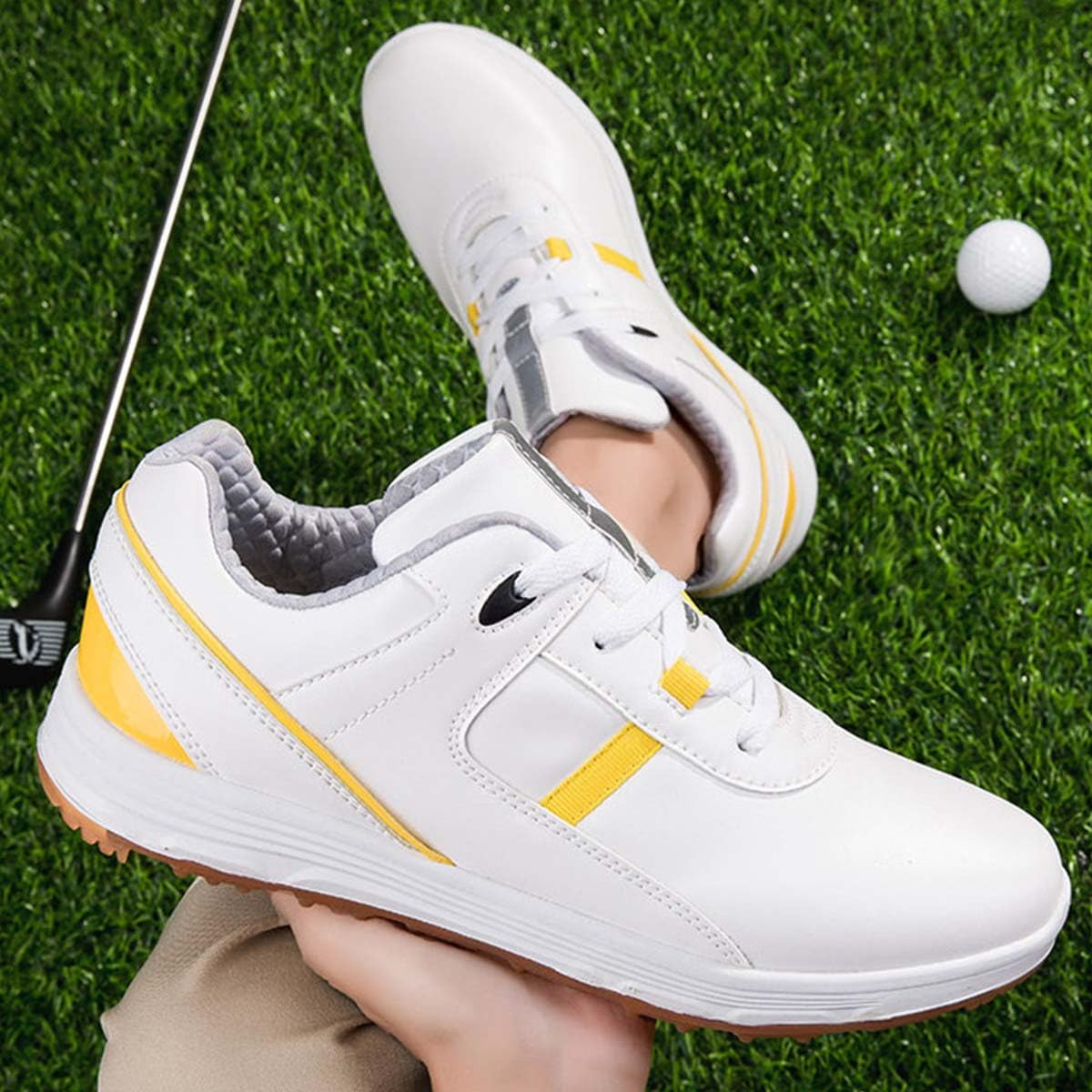 Zapatos de Golf de Cuero para Hombre Calzado Profesional