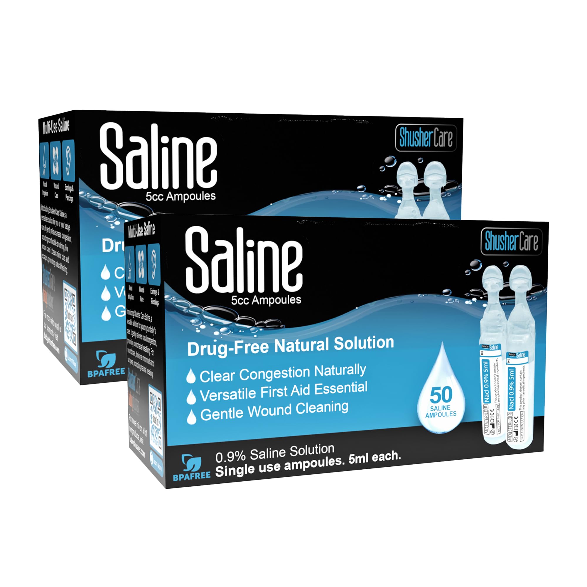 Saline Ampoules Saline Solution, Sodium Chloride 0.9%, 20 Count (5mL Each) — Amazon image 8