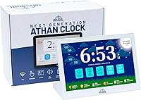 Vista 10 de Masjidal Reloj Azan digital de 14" con WiFi, Pantalla táctil dinámica, Tiempos de oración mundial, Jugador completo del Corán, Arte islámico, Negro