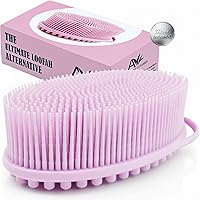 Vista 12 de Nuevo exfoliante de silicona exfoliante Avilana fácil de limpiar, ecológico, larga duración, y más higiénico que el lufa tradicional., Total 1, Rosa