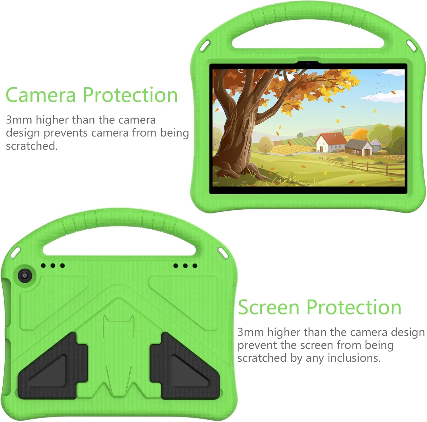 Simicoo Princess Fire HD 10 11th 13th Generation 2021 2023 10.1 Kids Tablet case Pink Light EVA Foam Shockproof Rugged case with Kickstand Handle Holder Kid-Proof Case for for Kids boy Girl