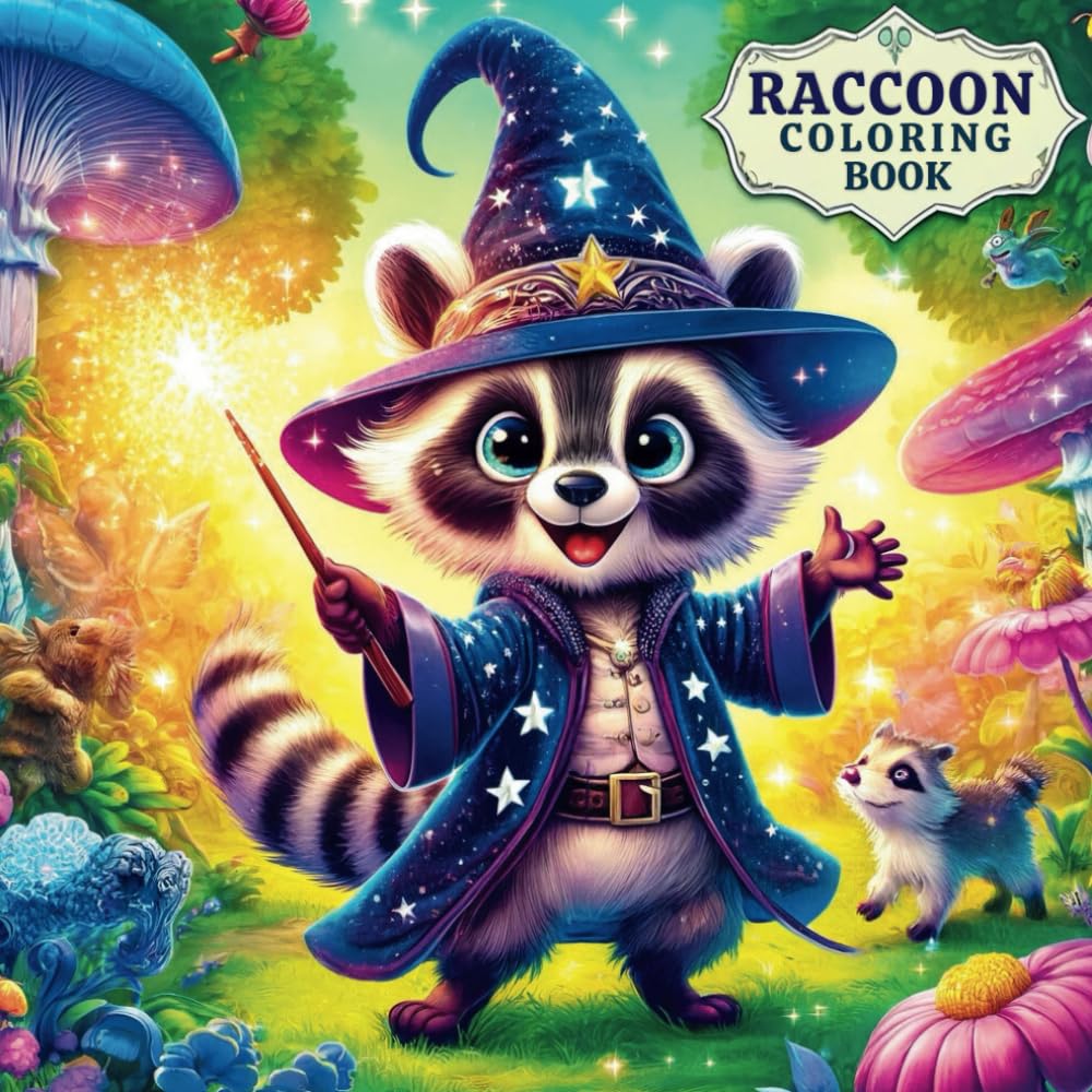Raccoon Coloring Book: Educational and Fun Raccoon Facts, Explore Nature and Wildlife with Engaging Raccoon Activities and Coloring Pages for Children Ages 4-8