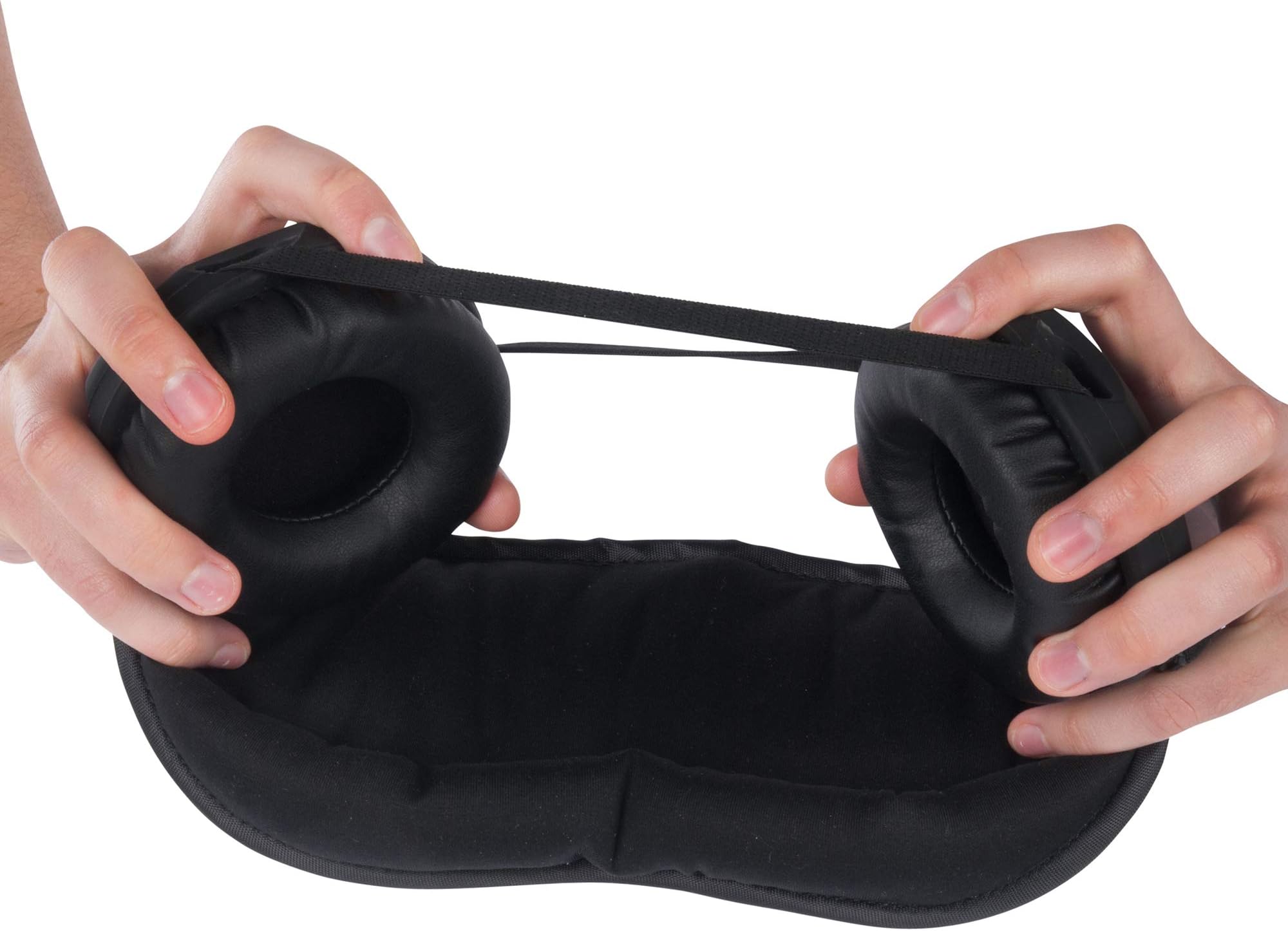 New Generation 6. Hibermate Sleep Mask with Ear Muffs for Sleeping. Soft & Luxurious Mask, Satin Exterior, Removable Ear Cups Reduce Noise by Approx 15-20db Nrr. (Gen 6 Pitch Black)
