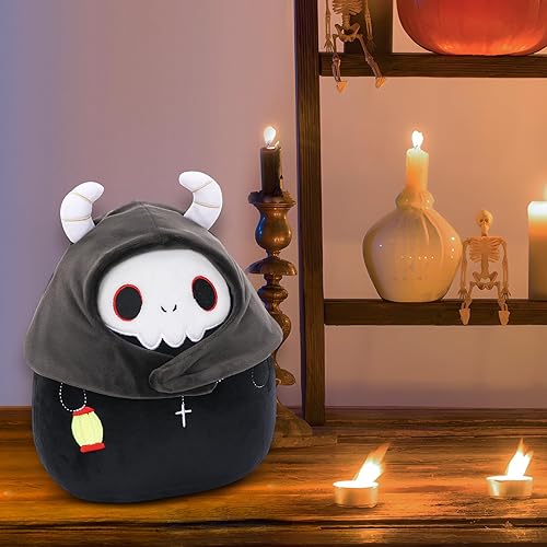 Miniatura 6 de Plague Doctor - Animales de peluche de Halloween de 9 pulgadas con farol, peluches geniales de médico de la peste de Navidad, juguetes de peluche de