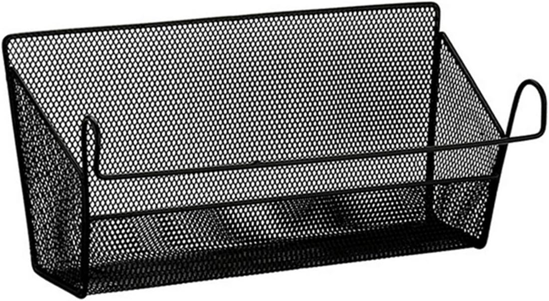 Hydaa Dormitory Bedside Hanging Storage Supplies Desktop Corner Shelves Basket Holder Containers for Home Office (Black)