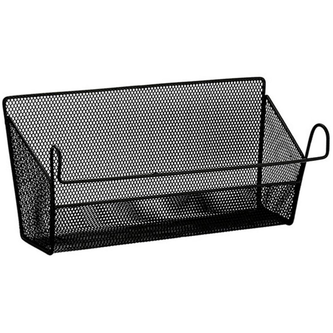 Hydaa Dormitory Bedside Hanging Storage Supplies Desktop Corner Shelves Basket Holder Containers for Home Office (Black)
