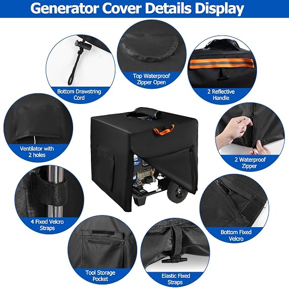 Generator Cover, Fit for 5000-10000 Watt (32 x 24 x 24 inch)