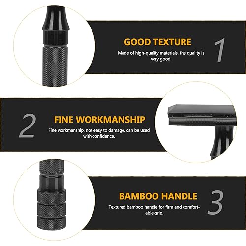 Miniatura 2 de FOMIYES 1 Unidades de herramientas portátiles para mujeres de lados vintage portacuchillos manual negro viejo barba estilo barba rasqueta caso