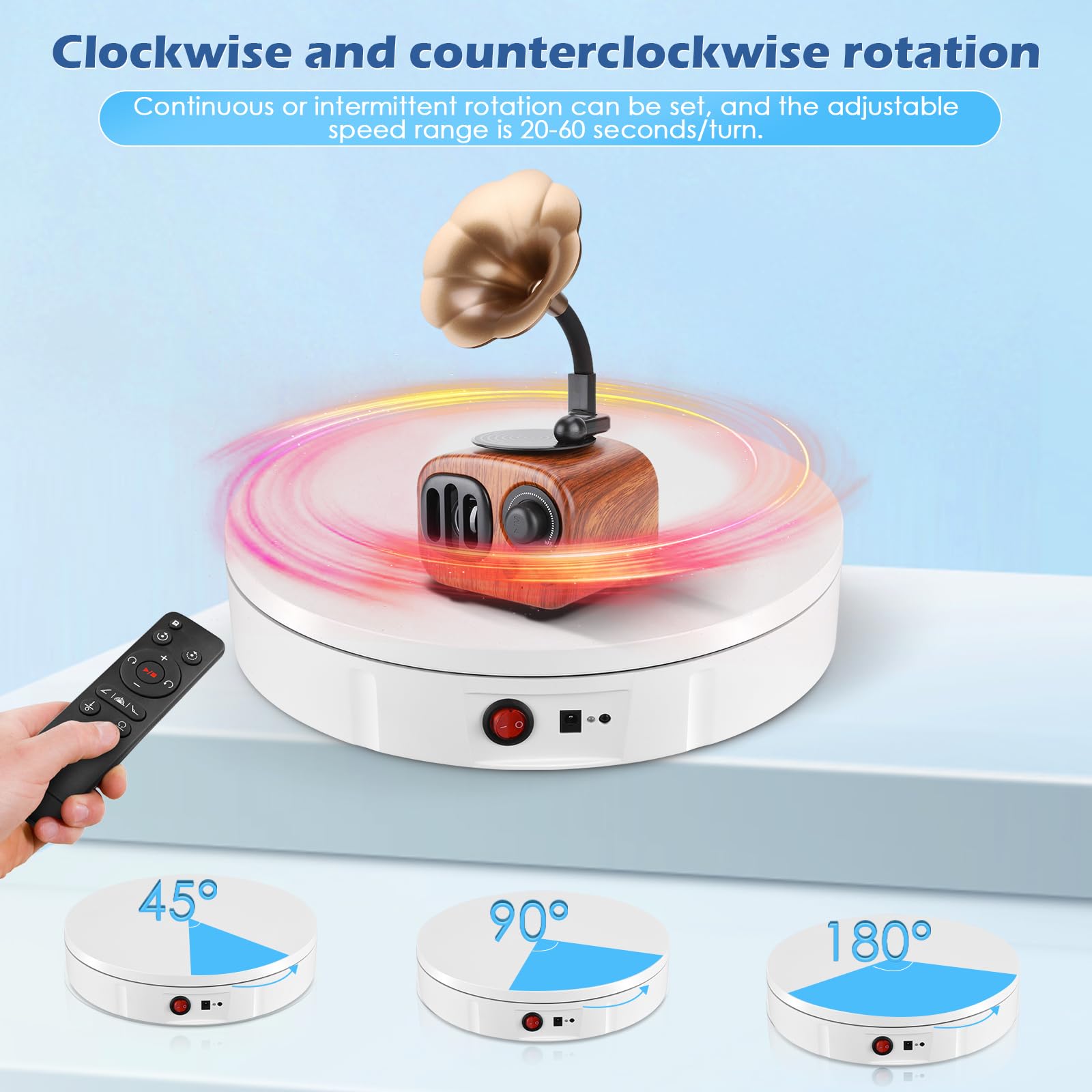 Base Girevole 360° - 2 Pezzi, Portata 15kg, Per Monitor, TV, Altoparlanti - Foto 8