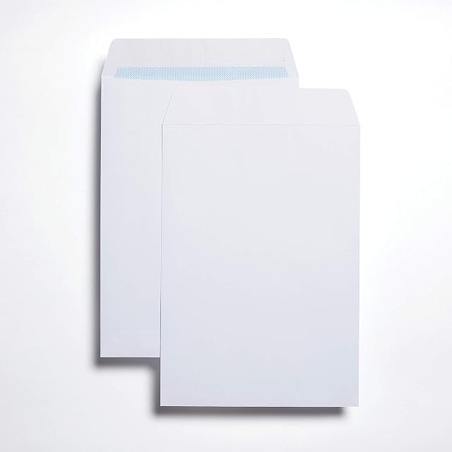 indigo® A4 C4 White Envelopes Peel & Seal for Posting mailing Home Office and Ecommerce -eco Friendly (10)