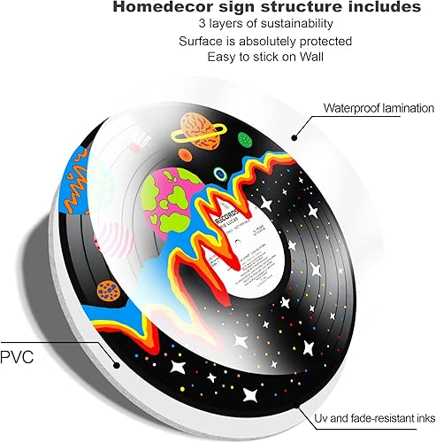 Miniatura 6 de HK Studio Decoración hippie, carteles para estética de habitación, decoración de discos, decoraciones de fiesta temática musical, 4 piezas de 12